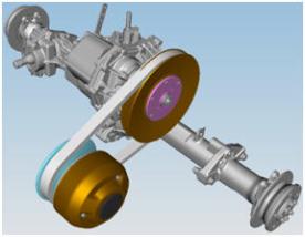 Variable-speed drive (shown on XUV590 engine)