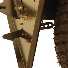 Adjustable hopper latch