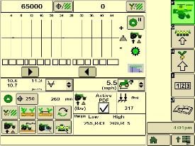 SeedStar XP downforce planter run page