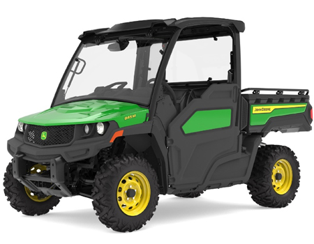 XUV 845M with optional half doors, roof, windshield, and rear panel
