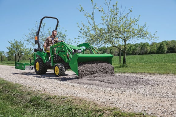 Pre-Owned John Deere 1023E Compact Tractor with 120R Loader in Loxahatchee, FL Photo 2