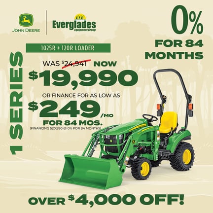 Image of John Deere 1025R with 120R Loader