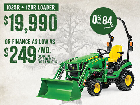 Image of John Deere 1025R with 120R Loader