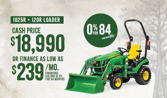 Image of John Deere 1025R with 120R Loader