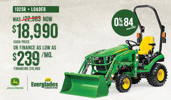 Image of John Deere 1025R with 120R Loader