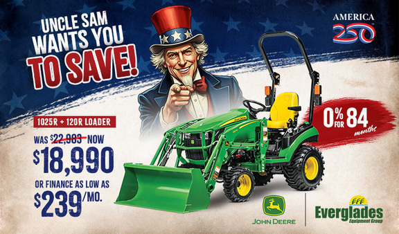 Image of John Deere 1025R with 120R Loader
