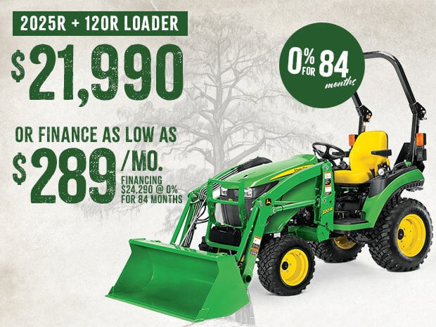 Image of John Deere 2025R with 120R Loader