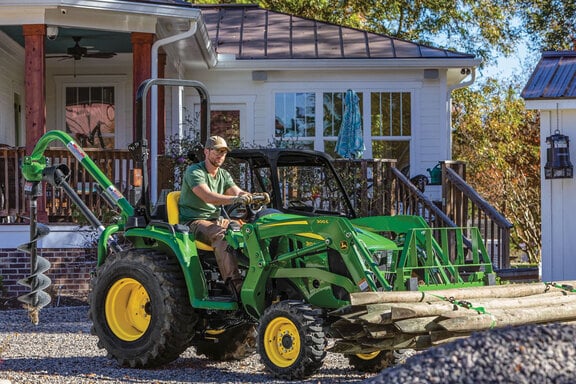 Pre-Owned John Deere 3025E Compact Tractor with 300E Loader in Homestead, FL Photo 1