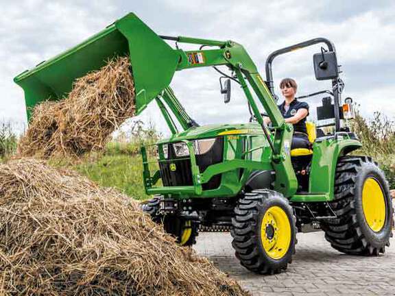 Pre-Owned John Deere 3038E Compact Utility Tractor with 300E Loader Loader in Homestead, FL Photo 1
