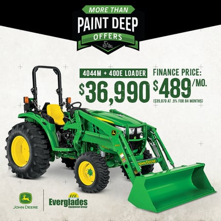 Image of John Deere 4044M Compact Tractor with 400E Loader
