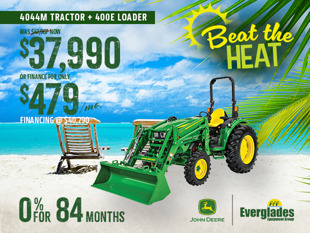Image of John Deere 4044M Compact Tractor with 400E Loader