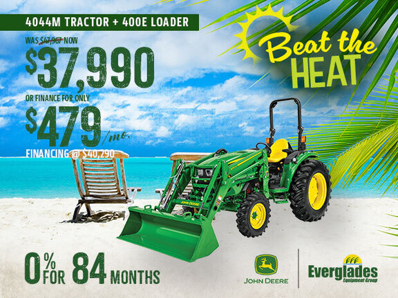 Image of John Deere 4044M Compact Tractor with 400E Loader