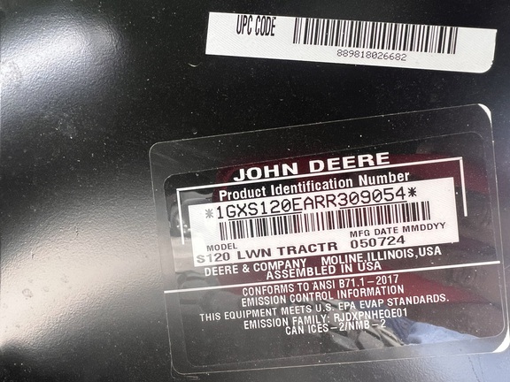 Pre-Owned John Deere S120 in Fort Pierce, FL Photo 5