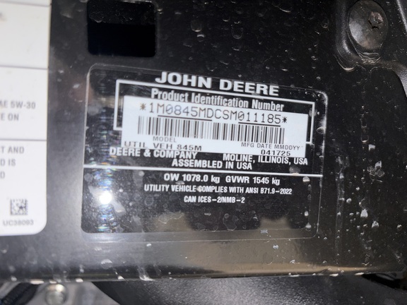 Pre-Owned John Deere XUV 845M HVAC Cab in Loxahatchee, FL Photo 6