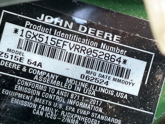 Pre-Owned John Deere Z515E in Plant City, FL Photo 5