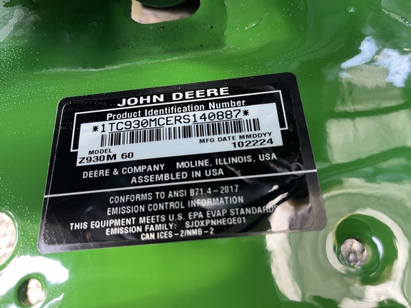Pre-Owned John Deere Z930M 60 in Immokalee, FL Photo 5