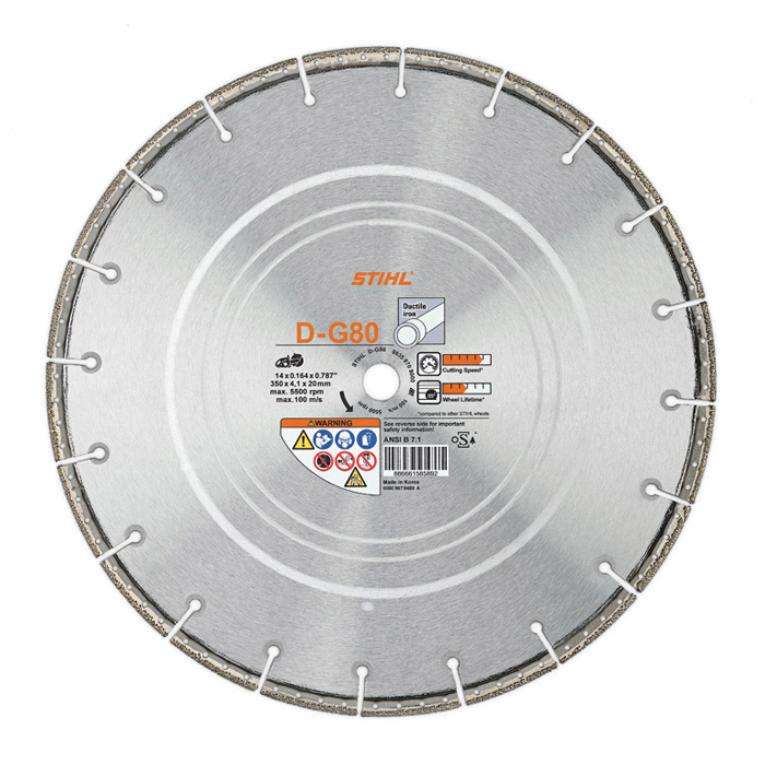 First Image of STIHL D-G 80 Diamond Wheel —Premium Grade Diamond Wheel